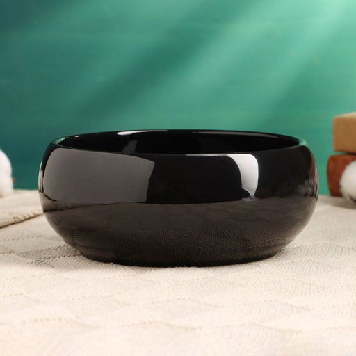 Кашпо - бонсай "Мира" черное, 18х18х7см