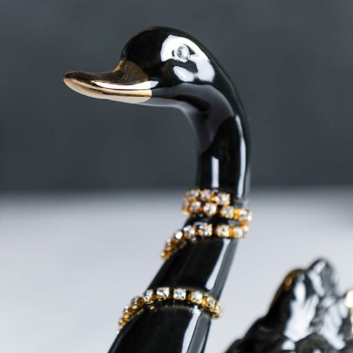 Статуэтка Лебедь черный 14 см / B3024-4A /уп 36/ - Галеонтрейд фото 2