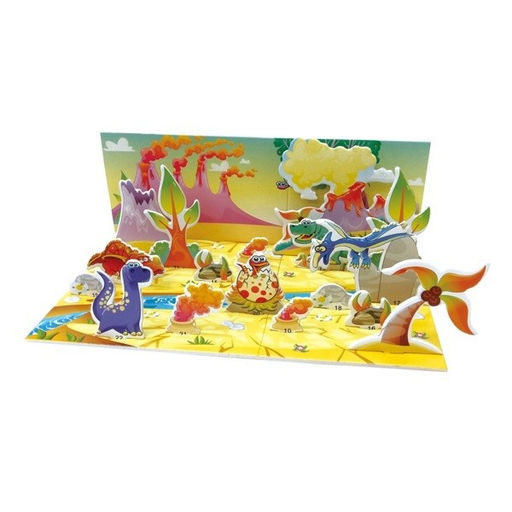 ZILIPOO. 3D пазлы из пенокартона арт.689-Y "Мир динозавров" (Мини-серия) 22 дет. ( 28*11*10 см)