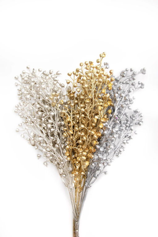 Кустик декоративный 38 см (SF-7339) серебро №3 - Больше подарков фото 3