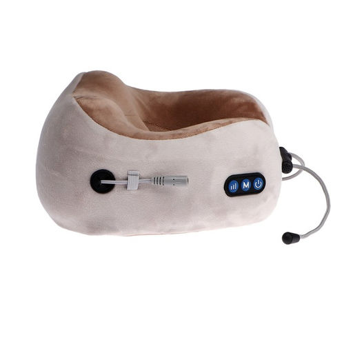 Массажная подушка Luazon LEM-06, 2 вида массажа, ИК-подогрев, 3.7 Вт, АКБ, коричневая