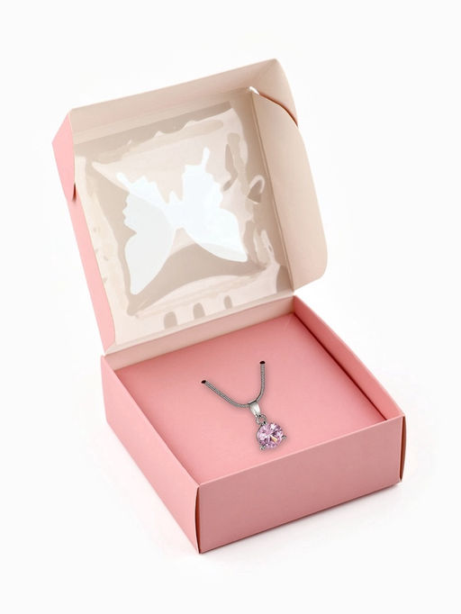 Цена за 5 шт. Коробка под бижутерию с окном Бабочка, 7.5?7.5?3 см