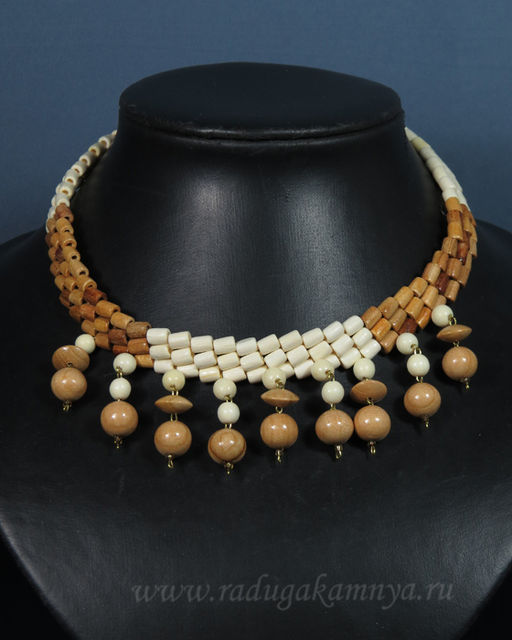 Украшения из дерева - Колье Клеопатра, 48см