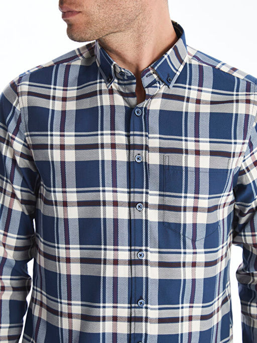 Regular Fit Uzun Kollu Ekose Erkek G?mlek