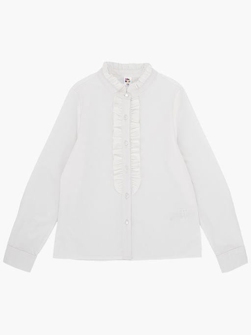Рубашка для девочки в школу белая UD 7698 белый - Mini maxi фото 5