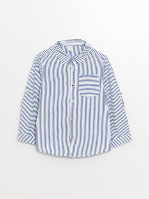 Uzun Kollu Erkek Bebek G?mlek ve Kemerli Pantolon 2li Tak?m - Waikiki фото 2