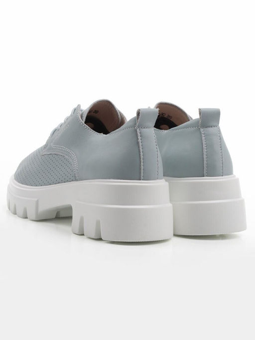 03-HY11-3D GRAY/LT. BLUE Полуботинки летние женские (натуральная кожа)
