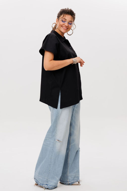 Рубашка ANELLI 1618 черный трюфель