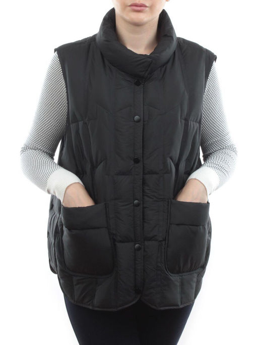 24-616 BLACK Жилет утепленный женский (пух) - Fashion фото 3