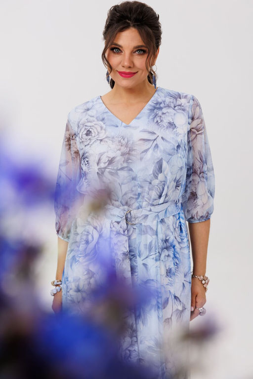 Платье ANELLI 1605 аквамариновый пион  фото 10