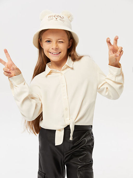 Basic Uzun Kollu K?z ?ocuk G?mlek - Waikiki фото 2