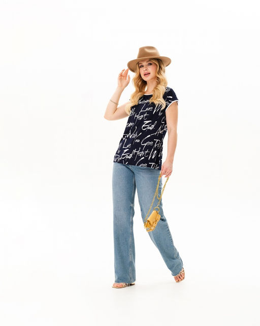 Футболка с рукавом кимоно из Искусственного шёлка - Elena sorti фото 11