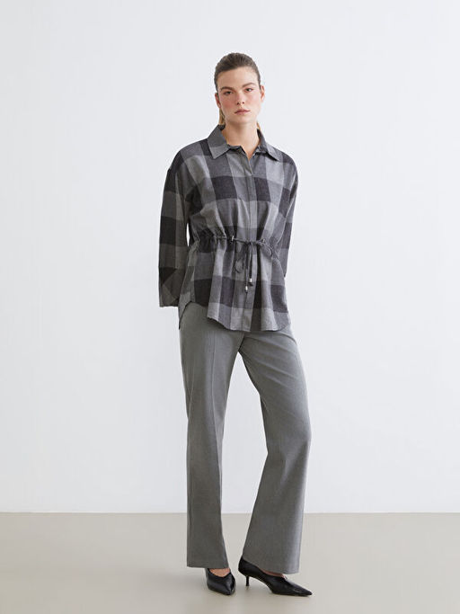 Ekose Oversize Kad?n G?mlek