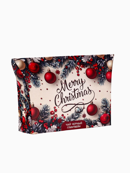 Цена за 2 ш. Чай черный новогодний Merry Christmas со вкусом глинтвейна, 20 г