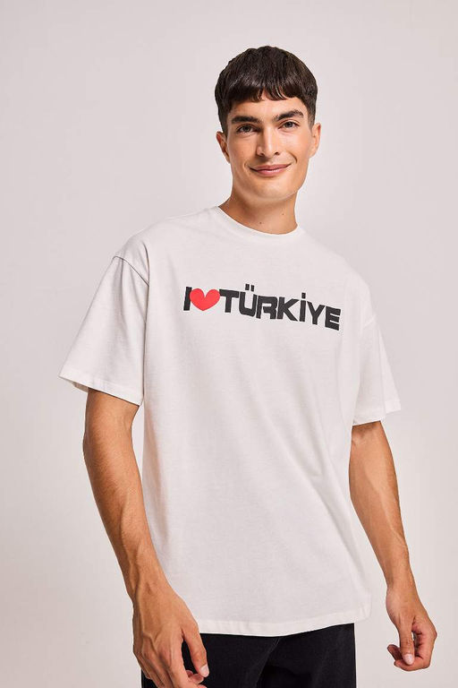 Футболка Cool Oversize с короткими рукавами и принтом - Defacto фото 7