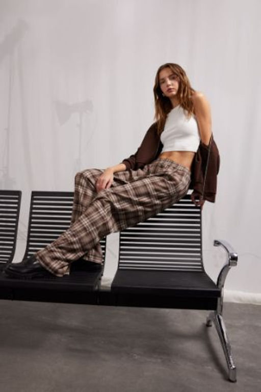Coool Straight Fit Kareli Normal Bel Pantolon