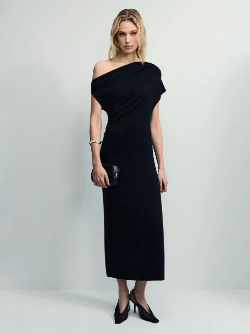 Асимметричное платье миди из вискозы / Zarina  фото 3