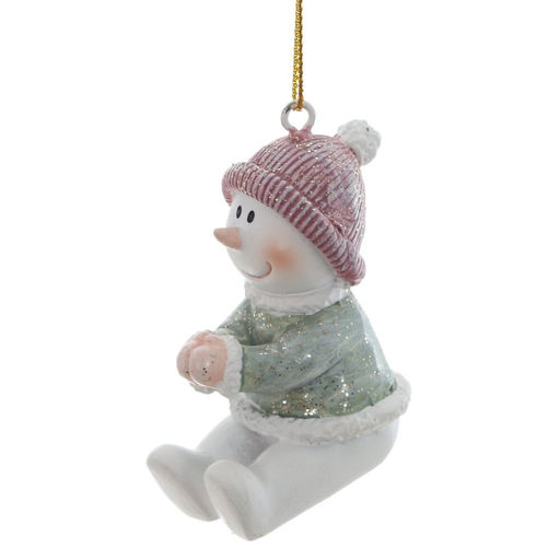 Фигурка декоративная подвесная "Снеговик", L2,5 W5 H5 см, 2в.