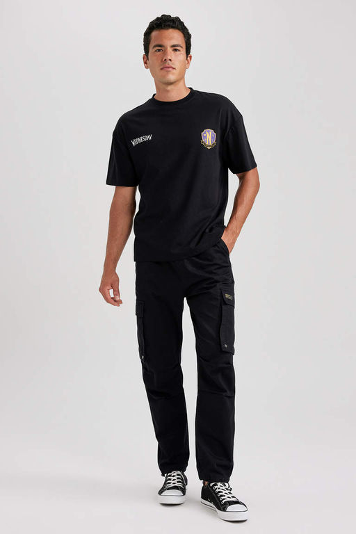 Футболка Wednesday Comfort Fit с круглым вырезом и короткими рукавами из 100 % хлопка - Defacto фото 2