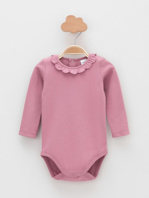 К 6554-2уп/розово-бежевый 1506,тем.розовый 1710 набор полукомбинезон (боди) яс