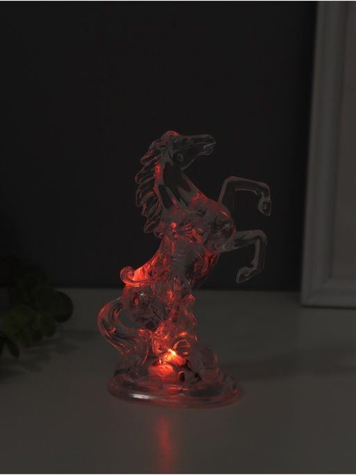 Светодиодная свеча, ночник LED RISALUX Конь, RGB, 3?AG13, 5?8?15 см