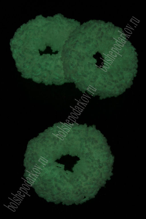 Резинки для волос светящиеся в темноте 5 см (5 шт) SF-7040, розовый УЦЕНКА - Больше подарков фото 2