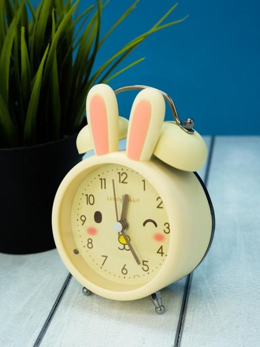 Часы-будильник Cute rabbit, yellow (6х9,5 см)