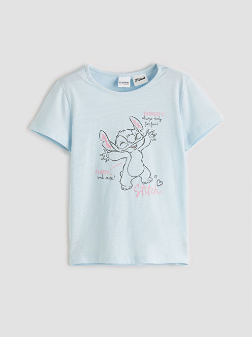 Пижама для девочек с шортами принт Stitch