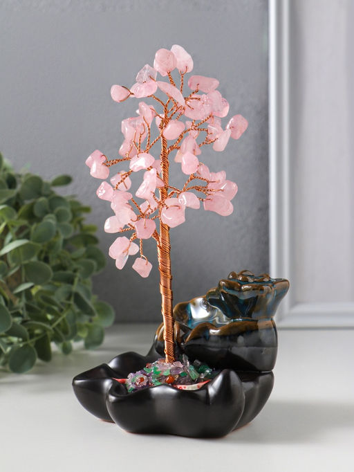 Подставка под благовония "Карпы в фонтане у дерева" 60 камней 7,5х9,5х16 см