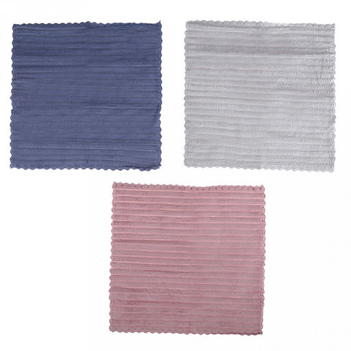 Салфетка для уборки 30х30см "Работница", микрофибра, набор 3шт (Китай)