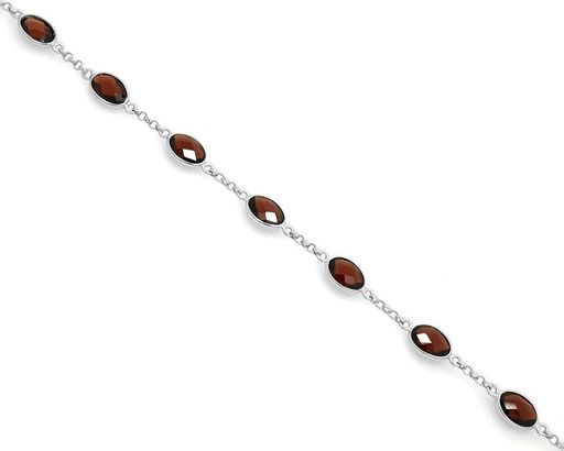 Браслет из серебра гранат, Анис