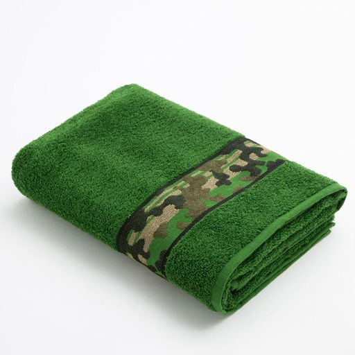 Полотенце махровое Love Life «Милитари» 70×130 см, цв. хаки, 100% хлопок, 360 г/м²