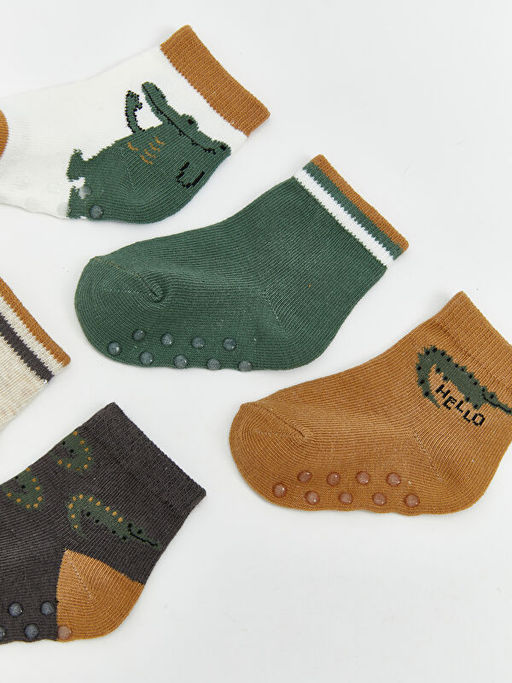 Desenli Erkek Bebek Soket ?orap 5li