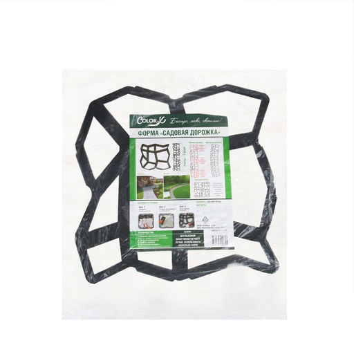 Форма для садовой дорожки, 42×42×4 см, чёрная