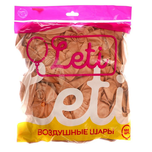 Воздушный шар латексный 12", хром, набор 100 шт., цвет мягкая бронза