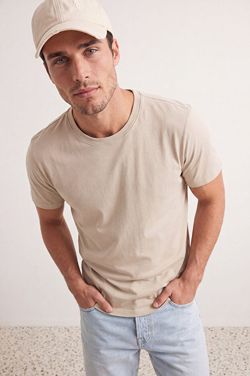 Unisex Siyah-Ta_-Koyu Ye_il Slim/Dar Bisiklet Yaka Basic %100 Pamuk 3l_ Paket T-Shirt TMNSS19BO0007 - Trendyolmilla фото 2