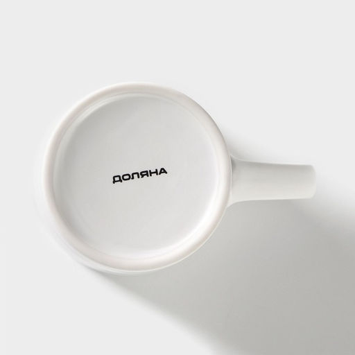 Кружка Доляна Цветение любви, 380 мл, фарфор, белая