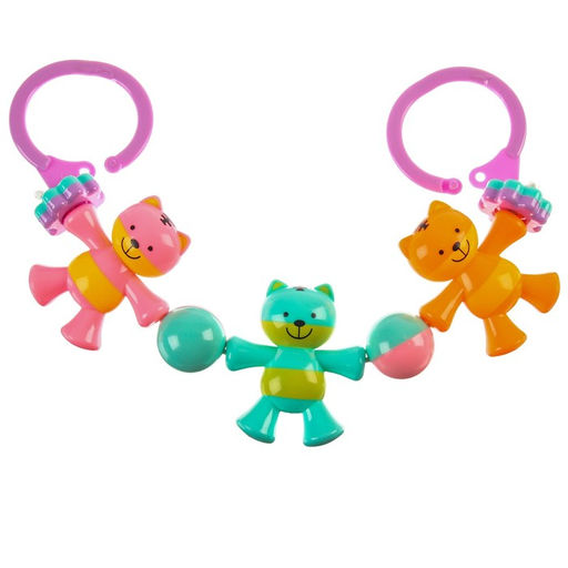 Растяжка на коляску/кроватку Котик, 3 игрушки, цвет МИКС, Крошка Я  фото 2