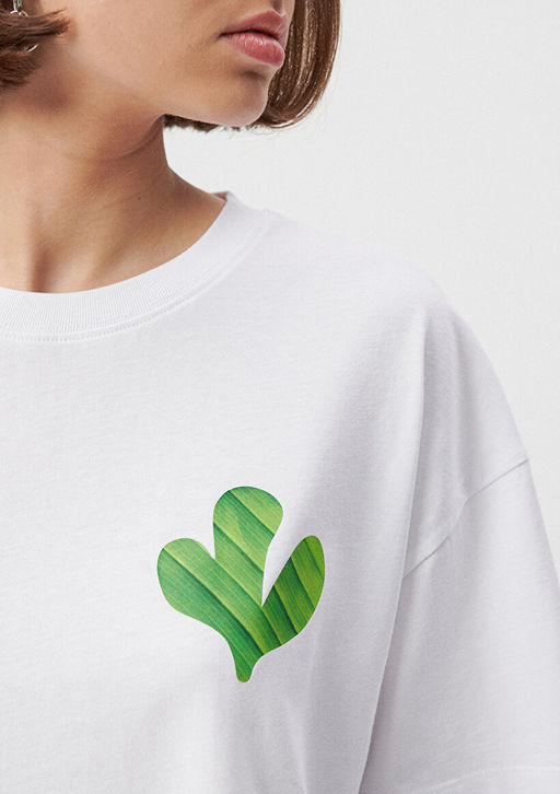 S?rt Bask?l? Istanbul Tisort - Mavi фото 5