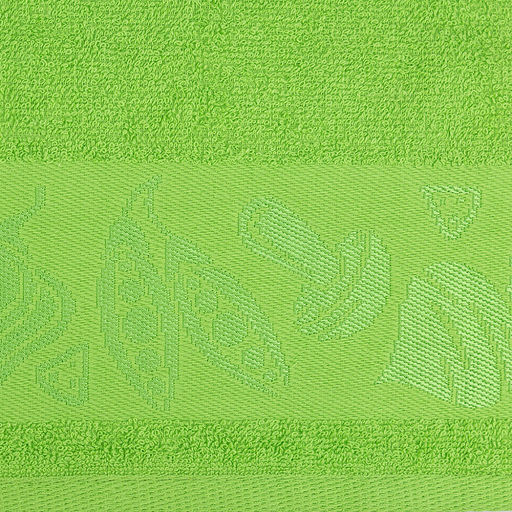 Полотенце кухонное махровое, набор 3шт: 35х60см, гладкокрашенное, 350г/м2, салатовый/фуксия/коричневый (Россия)