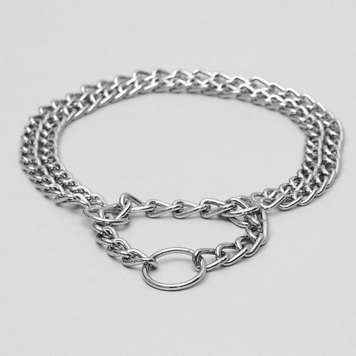 Ошейник - полуудавка металлический двухрядный, 50 см, толщина проволоки 2,5 мм - Пижон фото 2