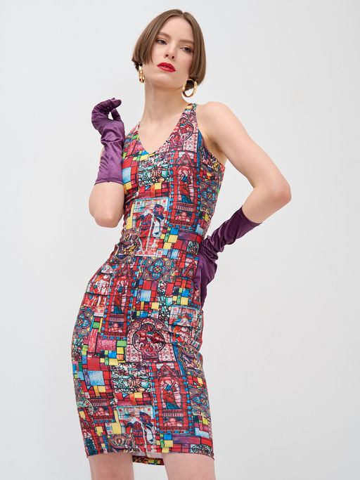 Платье с принтом масло OD-632-3 - Tantino фото 2