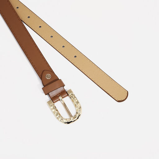 Ремень женский, ширина 2,2 см, винт, пряжка металл, цвет коричневый - Simaland фото 2