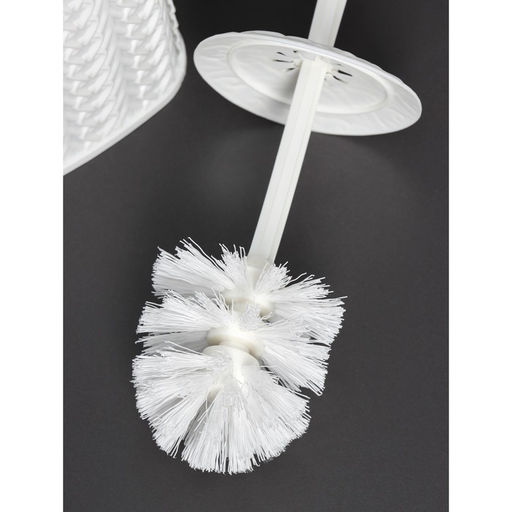 Ёршик для унитаза Melange, d=14 см, h=42 см, с подставкой, цвет молочный туман - Simaland фото 4