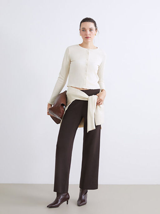 Bisiklet Yaka Fitilli Crop Kad?n H?rka