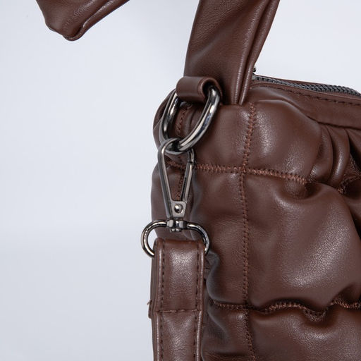 Сумка-мешок на молнии, длинный ремень, цвет коричневый - Simaland фото 5