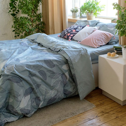 Постельное бельё Этель Евро Mint leaves, пододеяльник 200х217 см, наволочки 50х70 см 2 шт, 100% хлопок  фото 22