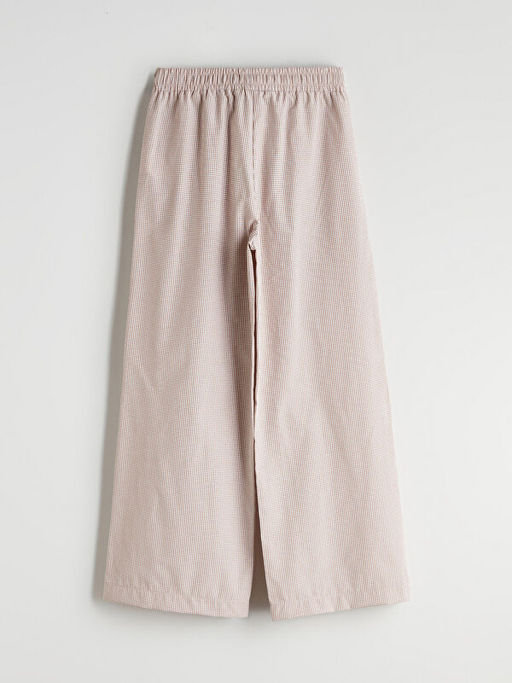 Beli Lastikli Ekose K?z ?ocuk Pantolon