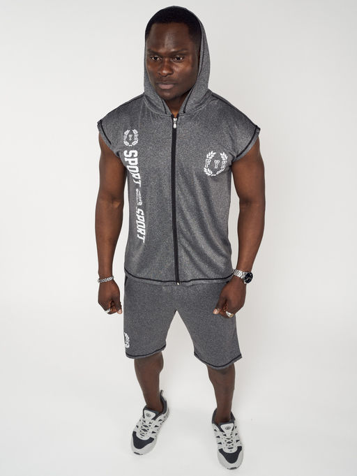 Спортивный костюм летний мужской серого цвета 2265Sr