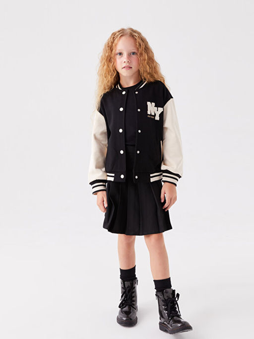 Basic Pileli K?z ?ocuk Etek